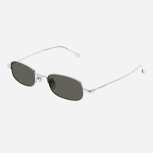 NEWGUCCI GG1648S 008 45 MICRO METAL SILVER SUNGLASSES